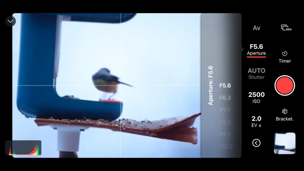 Control aperture with Shutter