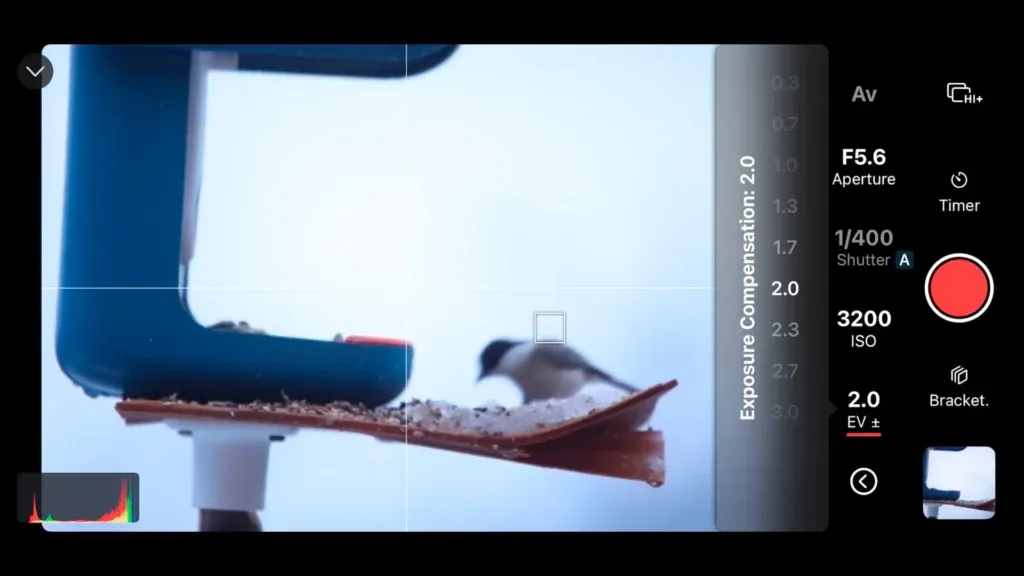 Adjust exposure compensation with Shutter